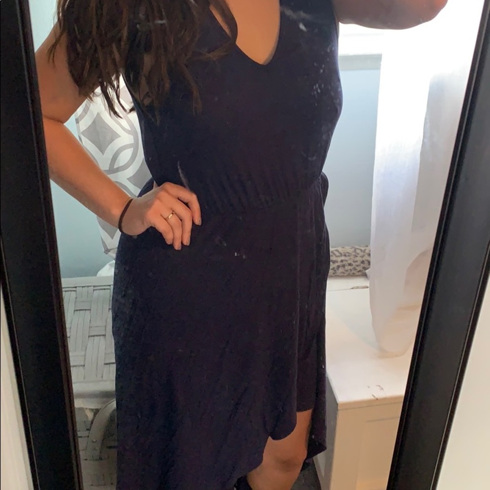 Navy High Low Dress.
